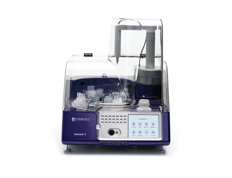 Máy tách tế bào tự động RoboSep-S với thiết kế nhỏ gọn, phù hợp đặt trong tủ an toàn sinh học hoặc trên bàn lab.