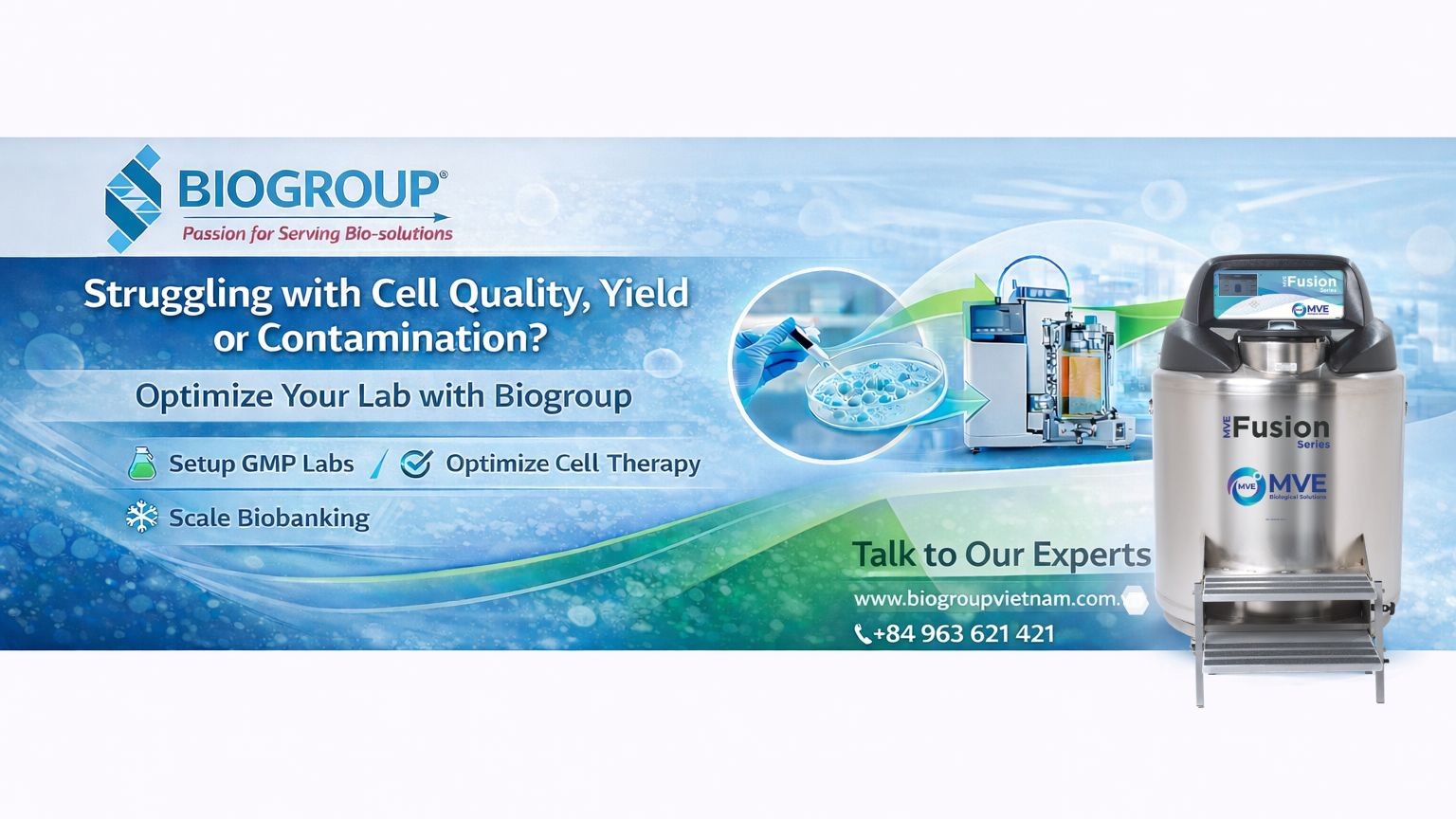 Biogroup tư vấn xây dựng Lab & Biobank