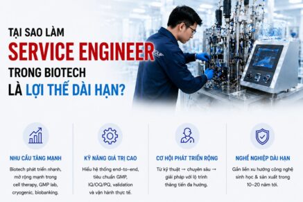 Vì sao vị trí Kỹ sư dịch vụ thiết bị y sinh trong biotech là lợi thế dài hạn?
