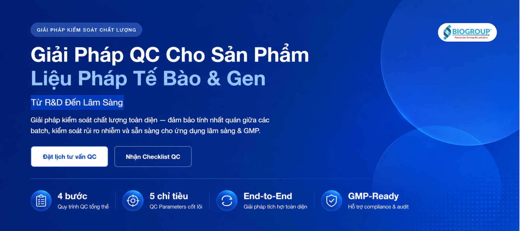 Giải Pháp QC Liệu Pháp Tế Bào & Gen Từ R&D Đến Lâm Sàng