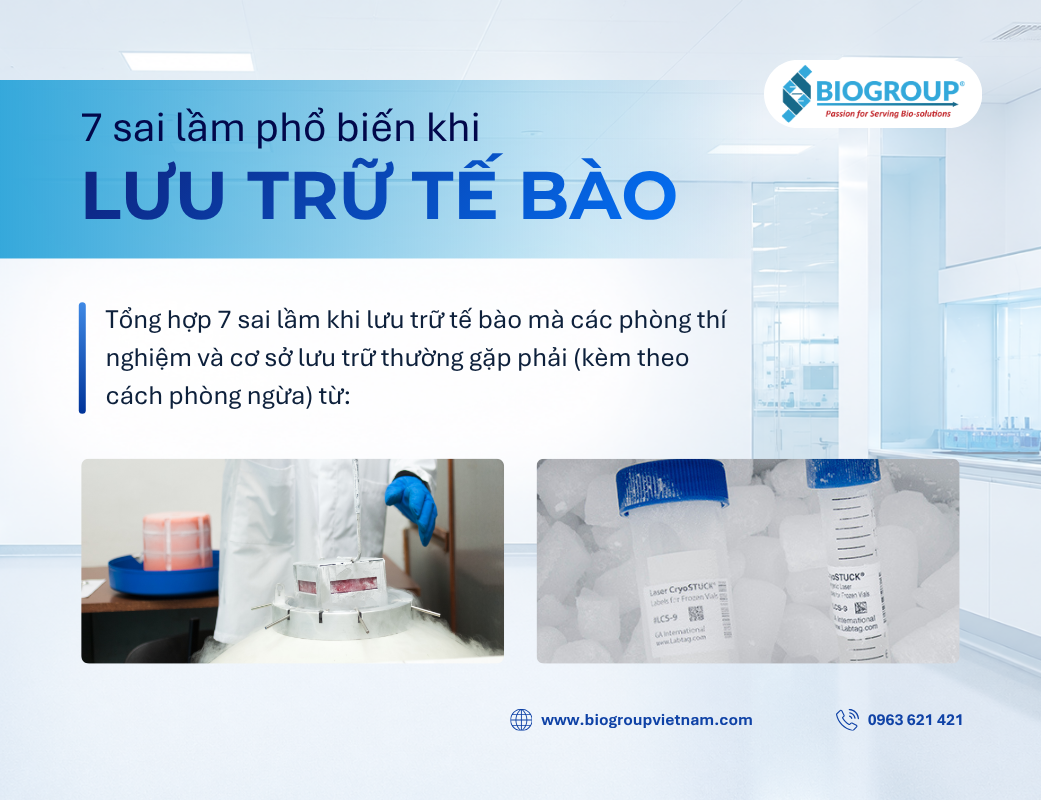 7 sai lầm phổ biến khi lưu trữ tế bào – Những rủi ro có thể làm mất giá trị của cả Biobank