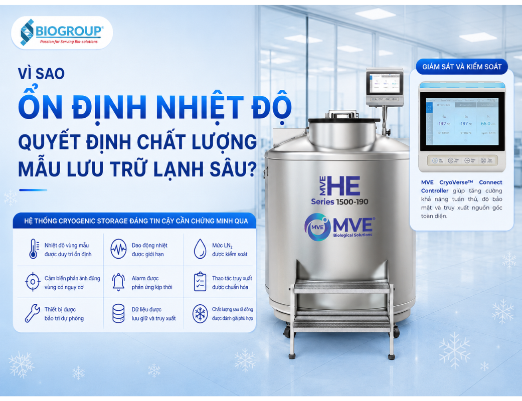 Vì sao nhiệt độ ổn định quyết định chất lượng mẫu lưu trữ lạnh sâu?